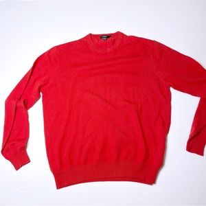 J. Crew Red Cashmere Blend Pullover Sweater